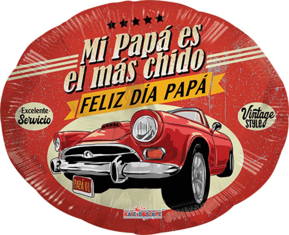 Globo Metalico Mi Papa es el Mas Chido de Dia del Padre 18 Pulgadas en  Forma Circular, marca Kaleidoscope - Factor Fiesta